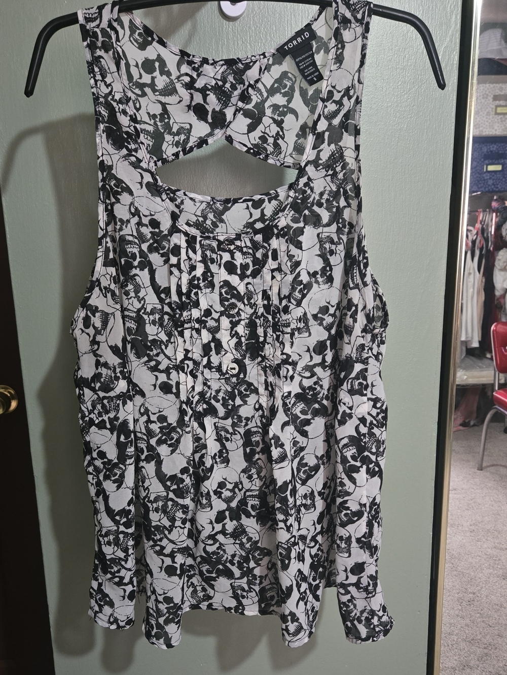 Torrid Skulls Chiffon Top